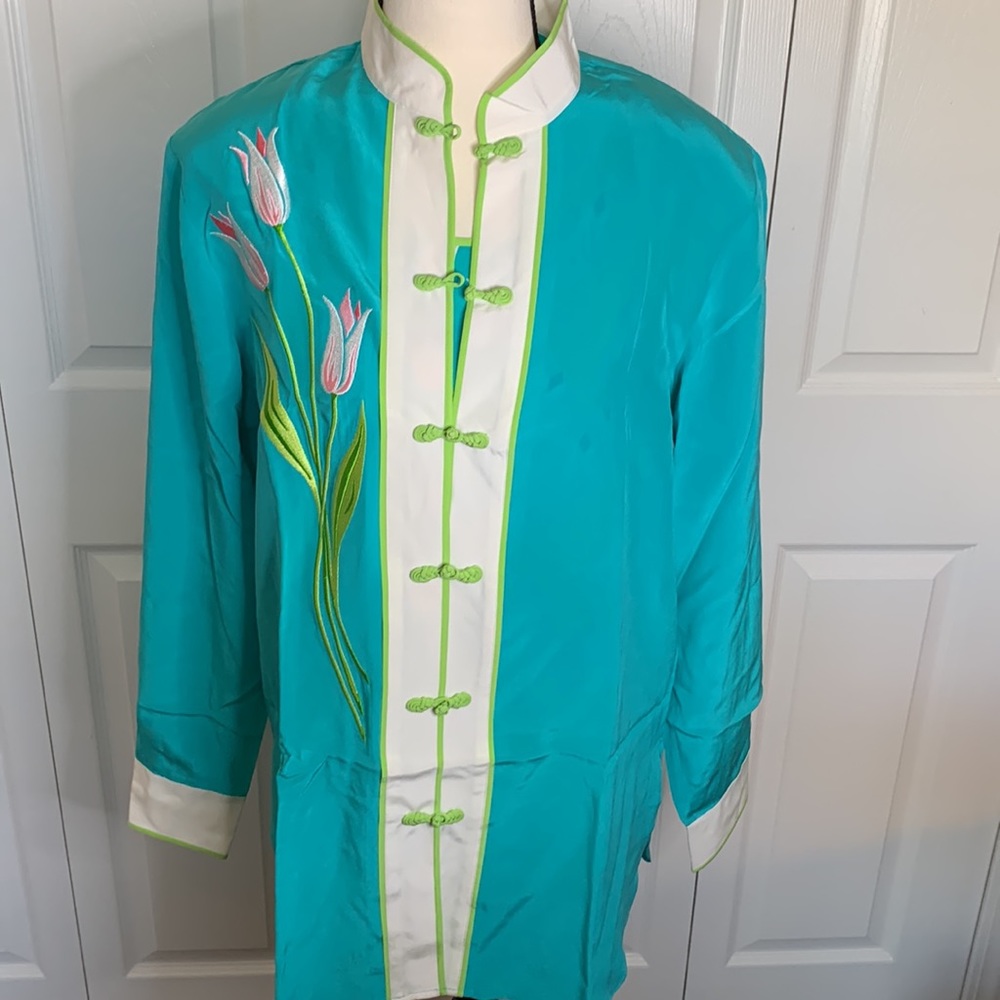 Vintage Bob Mackie Wearable Art Silk Twin Set - image 6